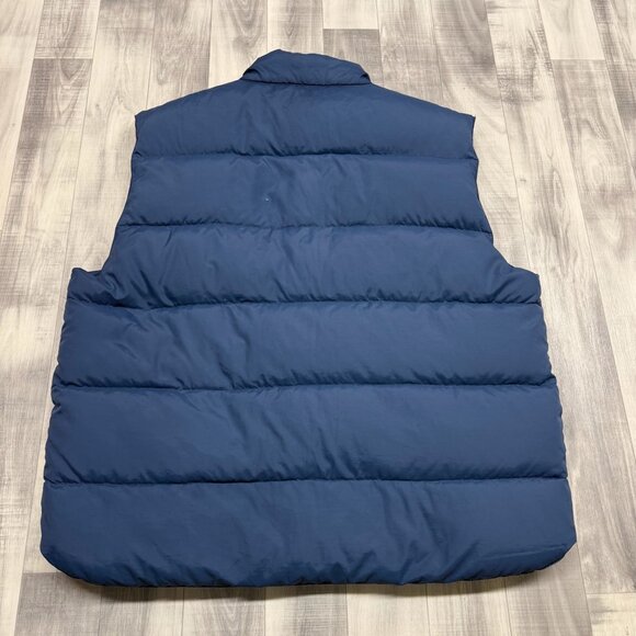 ✅ Mens XL Reg Cabela's Premier Northern Goose Down Puffer Vest Navy/Blue Snap - Picture 6 of 11